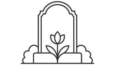 Flaticon f&uuml;r Grabpflege mit Grabstein, Blume und Bepflanzung